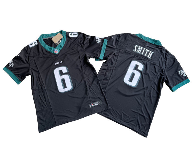 Men's Philadelphia Eagles #6 DeVonta Smith Nike Black 2023 Vapor F.U.S.E. Limited Jersey