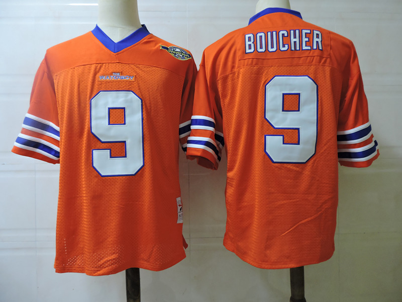 Men's The Waterboy Movie #9 Robert Bobby Boucher Jr. Orange Football Jersey