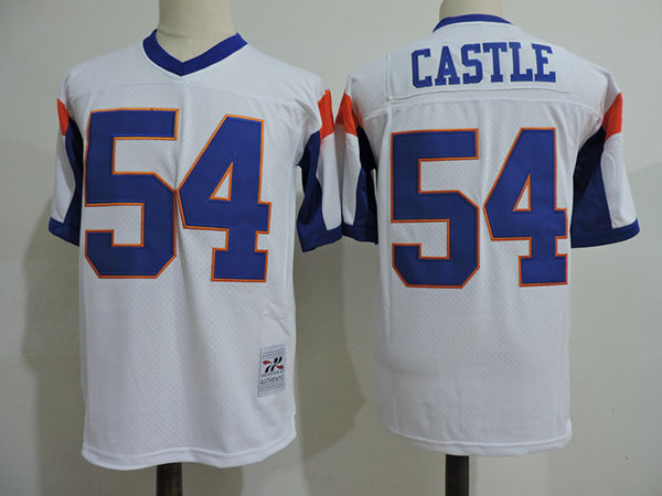 Men's The Blue Mountain State Movie #54 Kevin Thad Castle White Football Jersey