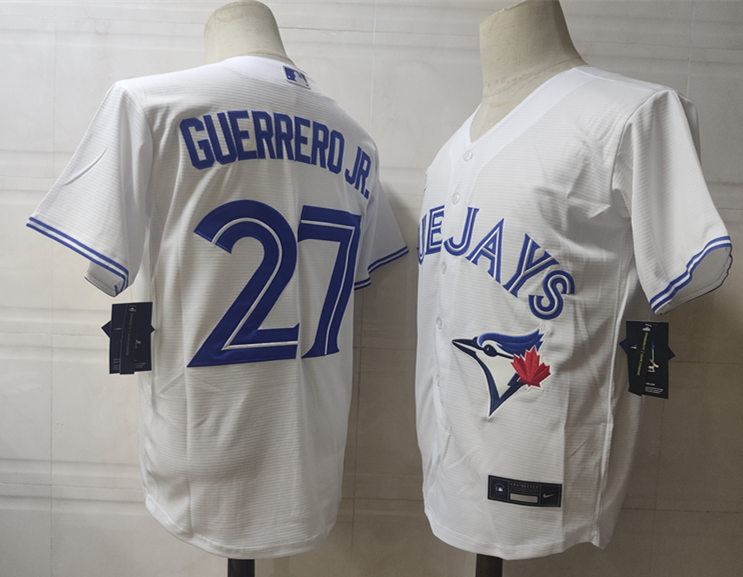 Men's Toronto Blue Jays #27 Vladimir Guerrero Jr Nike White Cool base Jersey