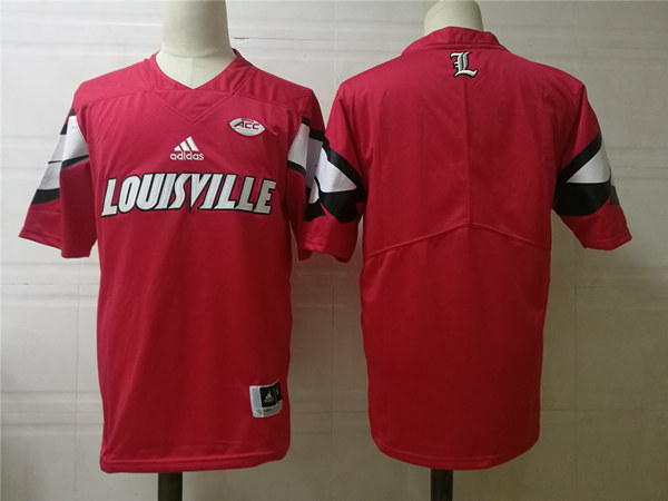 Men's Louisville Cardinals Team Blank Red adidas NCAA Football Jersey