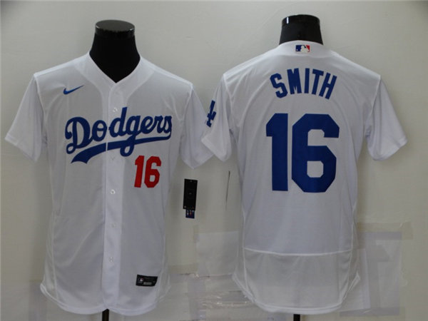 Men's Los Angeles Dodgers #16 Will Smith Nike White Flexbase Jersey