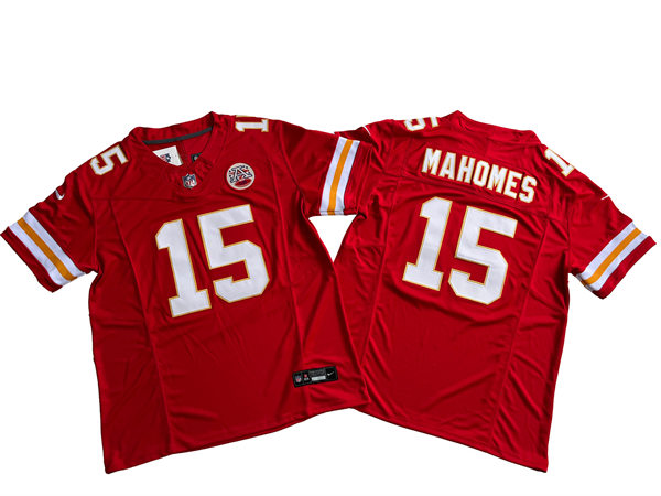Men's Kansas City Chiefs #15 Patrick Mahomes Red Nike 2023 Vapor F.U.S.E. Limited Jersey