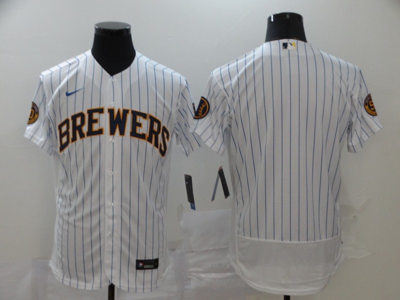 Men's Milwaukee Brewers Nike White Home 2020 Authentic Team Jersey