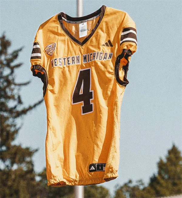 Western Michigan Broncos Gold Adidas Football Game Jersey