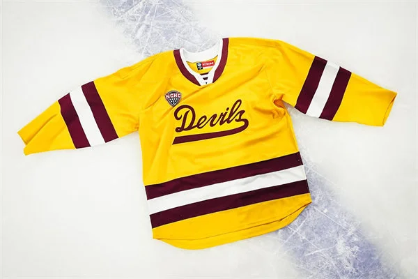 Mens Youth Arizona State Sun Devils Custom 2025 Gold NCAA College Hockey Jersey