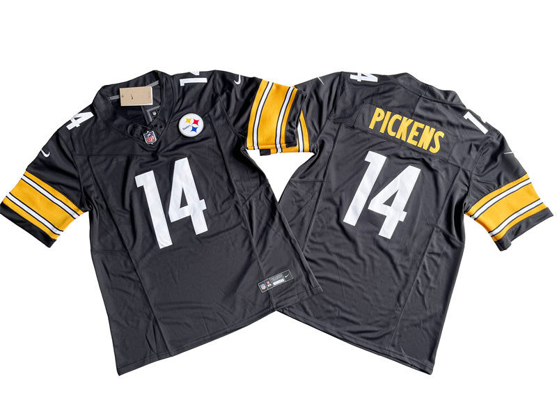 Mens Pittsburgh Steelers #14 George Pickens Nike Black Vapor F.U.S.E. Limited Jersey