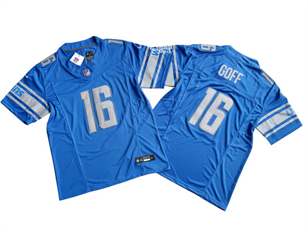 Men's Detroit Lions #16 Jared Goff Nike Blue F.U.S.E. Vapor Limited Jersey