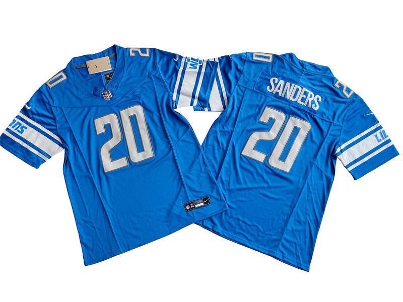Men's Detroit Lions Retired Player #20 Barry Sanders Nike Blue F.U.S.E. Vapor Limited Jersey