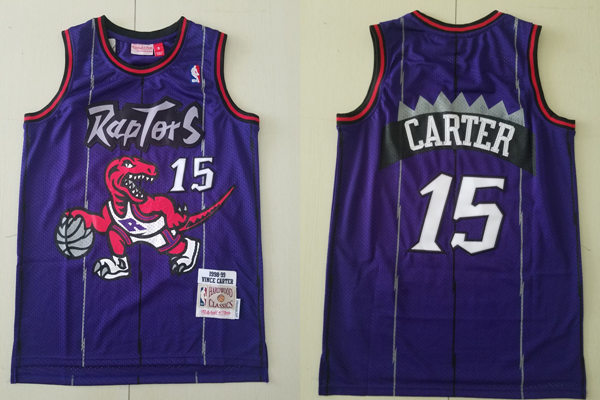 Men's Toronto Raptors #15 Vince Carter Purple 1998-99 Mitchell & Ness Hardwood Classics Jersey