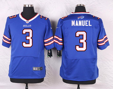 Men's Nike Buffalo Bills EJ Manuel Elite Team Color Jersey