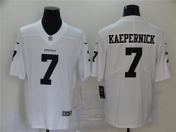 Men's San Francisco 49ers #7 Colin Kaepernick White IM WITH KAP Limited Edition Jersey