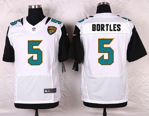 Men's Jacksonville Jaguars #5 Blake Bortles White Nik Elite Jersey