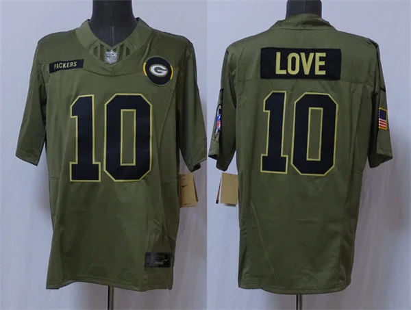 Mens Green Bay Packers #10 Jordan Love Nike 2025 Salute to Service Limited Jersey - Olive