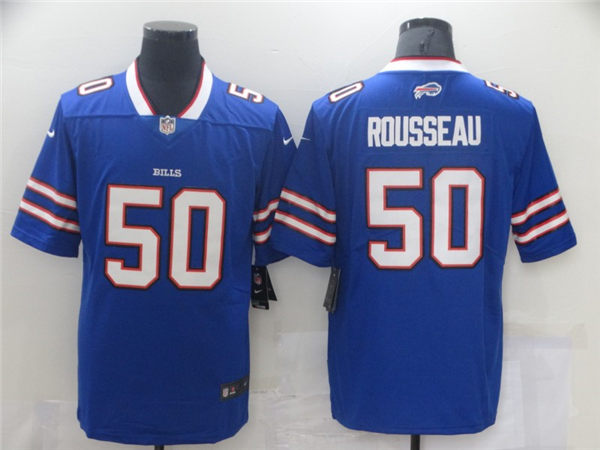 Men's Buffalo Bills #50 Gregory Rousseau Nike Royal Player Game Football Jersey