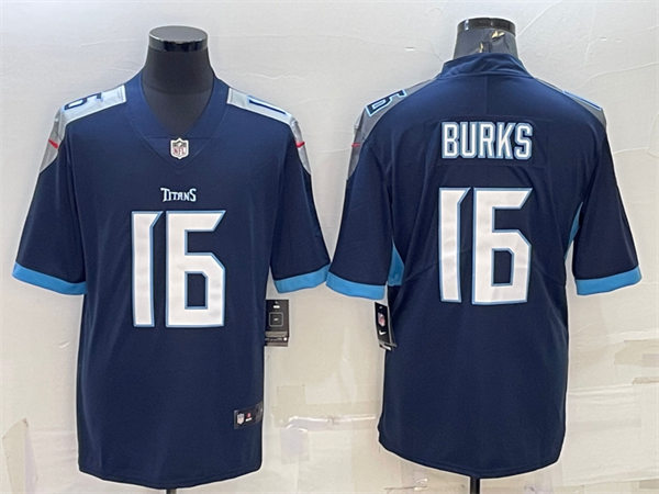 Mens Tennessee Titans #16 Treylon Burks Nike Navy Vapor Untouchable Limited Jersey