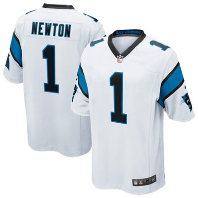 Nike Carolina Panthers #1 Cam Newton White Elite Style Jersey