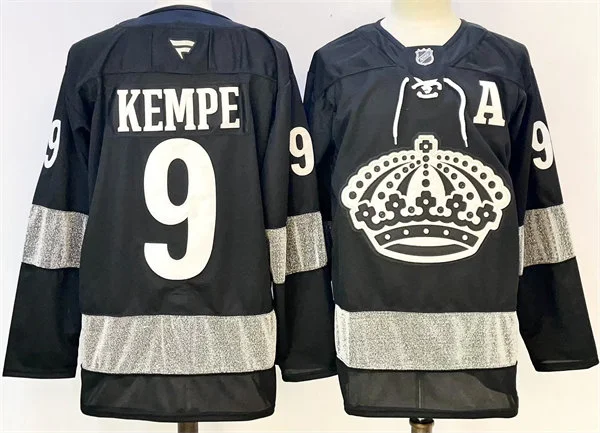 Men's Los Angeles Kings #9 Adrian Kempe Fanatics Black Alternate Premium Player Jersey
