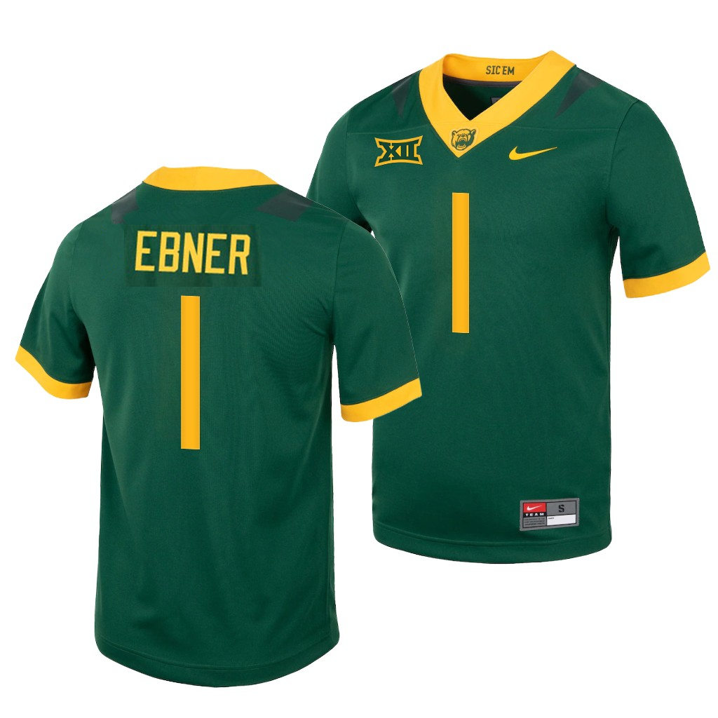 Men's Baylor Bears #1 Trestan Ebner Nike Green Untouchable College Football Jersey