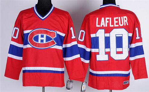 Men's Montreal Canadiens #10 Guy Lafleur Red CCM Jersey