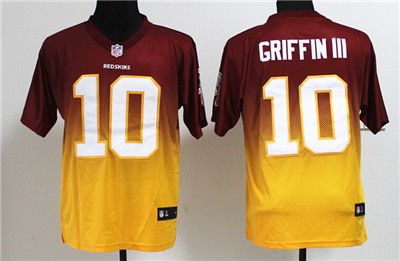 Men's Washington Redskins #10 Robert Griffin Nik Elite Drift Fashion II Jerseys