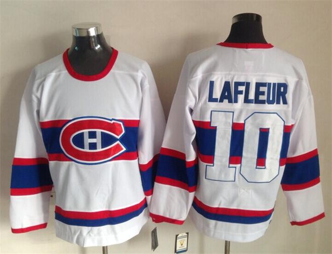 Men's Montreal Canadiens #10 Guy Lafleur Red Throwback CCM Jersey