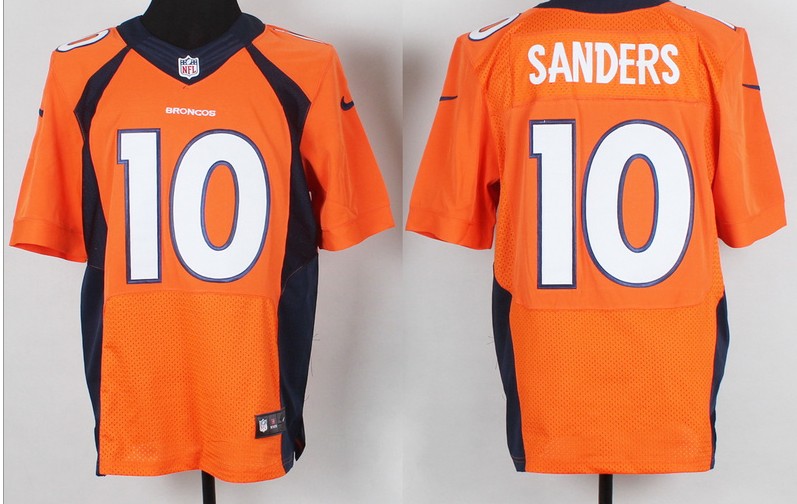 Men's Denver Broncos #10 Emmanuel Sanders Orange Nik Elite Jersey