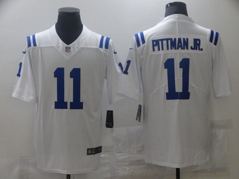 Mens Indianapolis Colts #11 Michael Pittman Jr. Nike White Vapor Limited Jersey