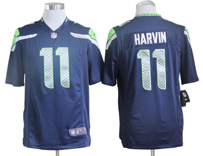 Nike Seattle Seahawks #11 Percy Harvin Blue Elite Jersey