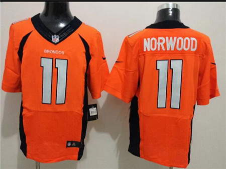 Men's Denver Broncos #11 Jordan Norwood  Orange Nik Elite Jersey