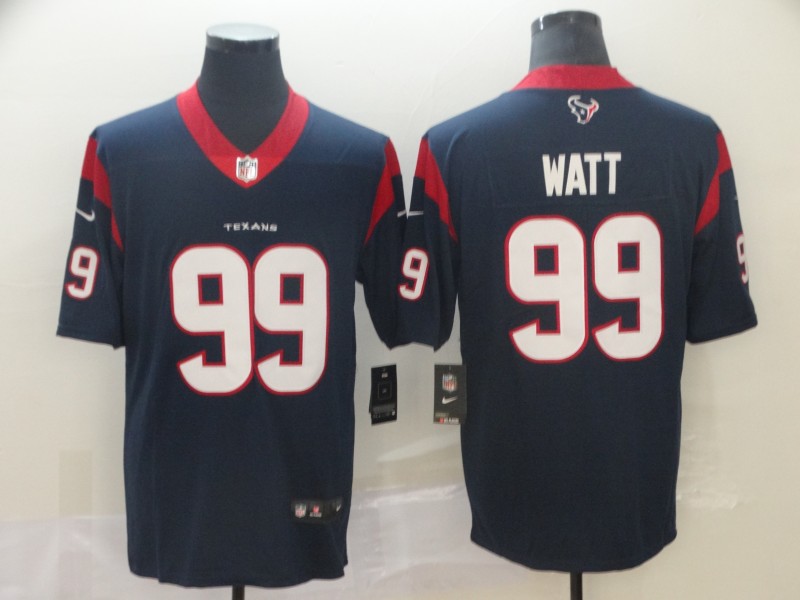 Mens Nike Houston Texans #99 J.J. Watt Blue Elite Jersey