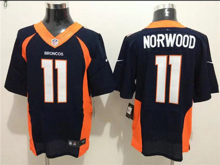 Men's Denver Broncos #11 Jordan Norwood  Blue Nik Elite Jerse