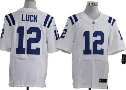 Nike NFL Jersey Indianapolis Colts #12 Andrew Luck White Elite Style Jersey