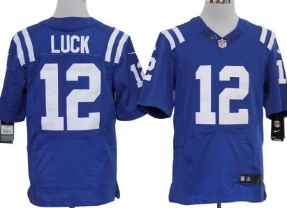 Nike NFL Jersey Indianapolis Colts #12 Andrew Luck Blue Elite Style Jersey