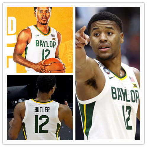 Men's Baylor Bears #12 Jared Butler Nike 2020 White NCAA College Basketball Jersey