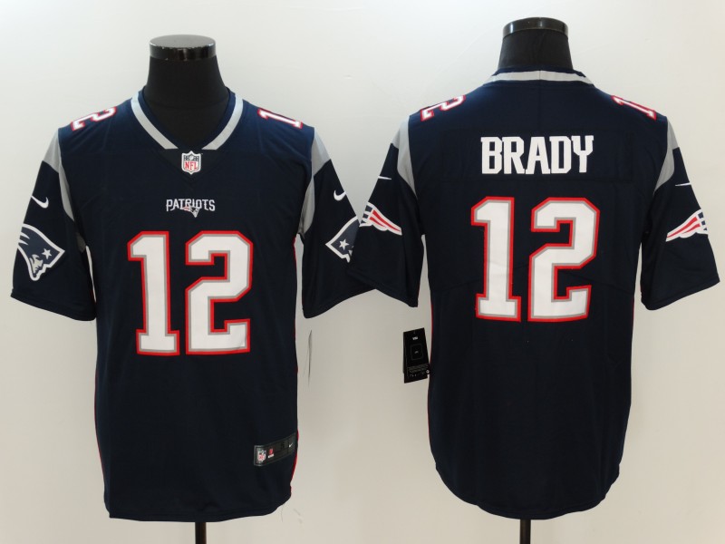 Men's New England Patriots #12 Tom Brady Navy Nike Vapor Untouchable Limited Jersey