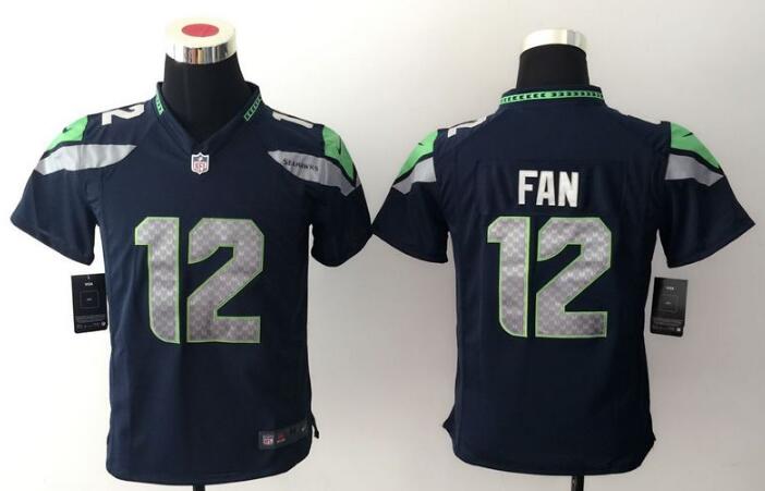 Kid's Seattle Seahawks Nike Game Jersey #12 Fan Blue