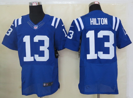 Nike Indianapolis Colts #13 T.Y. Hilton Blue Elite Jersey