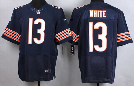 Men's Nike #13 Kevin White Navy Chicago Bears NFL Elite Jersey