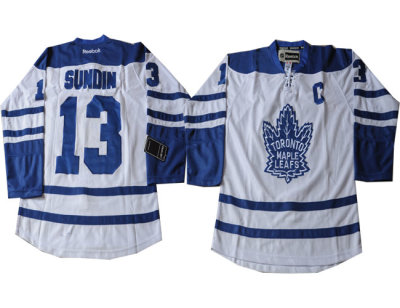 Men's Toronto Maple Leafs #13 Mats Sundin White Third Jersey