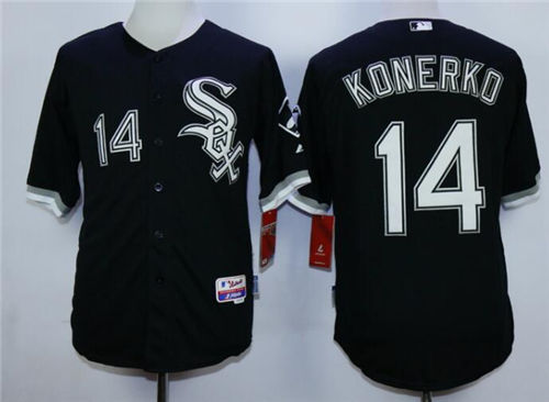 Men's Chicago White Sox #14 Paul Konerko Black Jersey