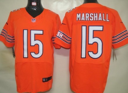 Men's Chicago Bears #15 Brandon Marshall Orange Nik Elite Jerse