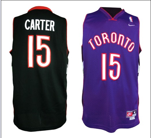 Men's Toronto Raptors #15 Vince Carter Purple/Black Mixture Jersey
