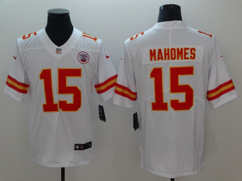 Men's Kansas City Chiefs #15 Patrick Mahomes Nike White Game Player Football Jersey