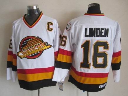 Men's Vancouver Canucks #16 Trevor Linden White CCM Jersey