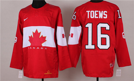Men's Canada 2014 Olympics Hockey Jersey #16 Jonathan Toews Team Red