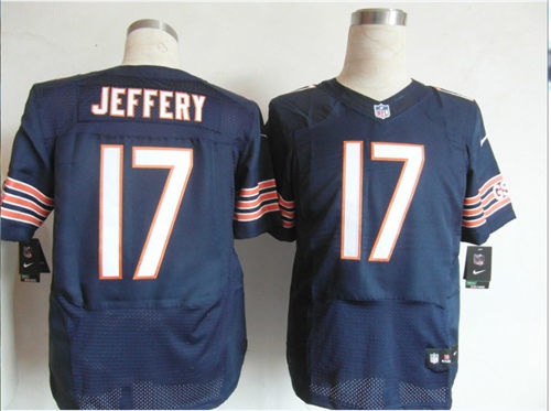 Mens Nike NFL Elite Jersey  Chicago Bears #17 Alshon Jeffery  Blue
