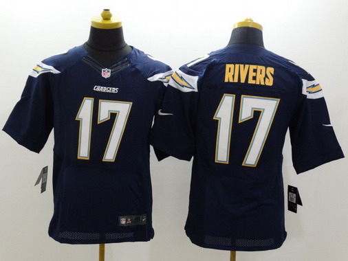 Nike San Diego Chargers #17 Philip Rivers Navy Blue Elite Style Jersey