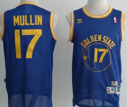 Golden State Warriors #17 Chris Mullin Blue Mitchell&Ness Swingman Jersey