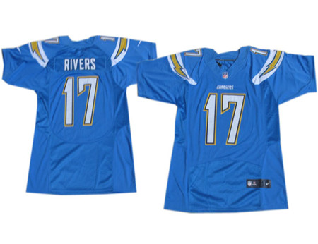 Nike San Diego Chargers #17 Philip Rivers Light Blue Elite Style Jersey